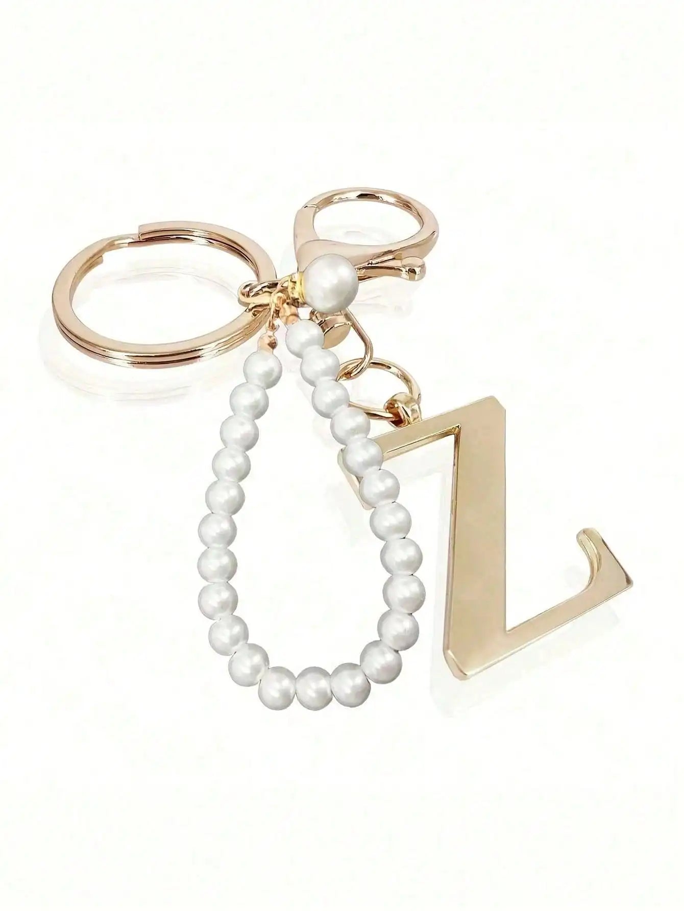 Pearl Initial Letter - Bag Charm