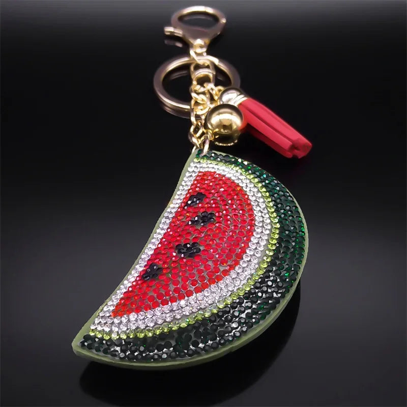 Rhinestone Watermelon - Bag Charm
