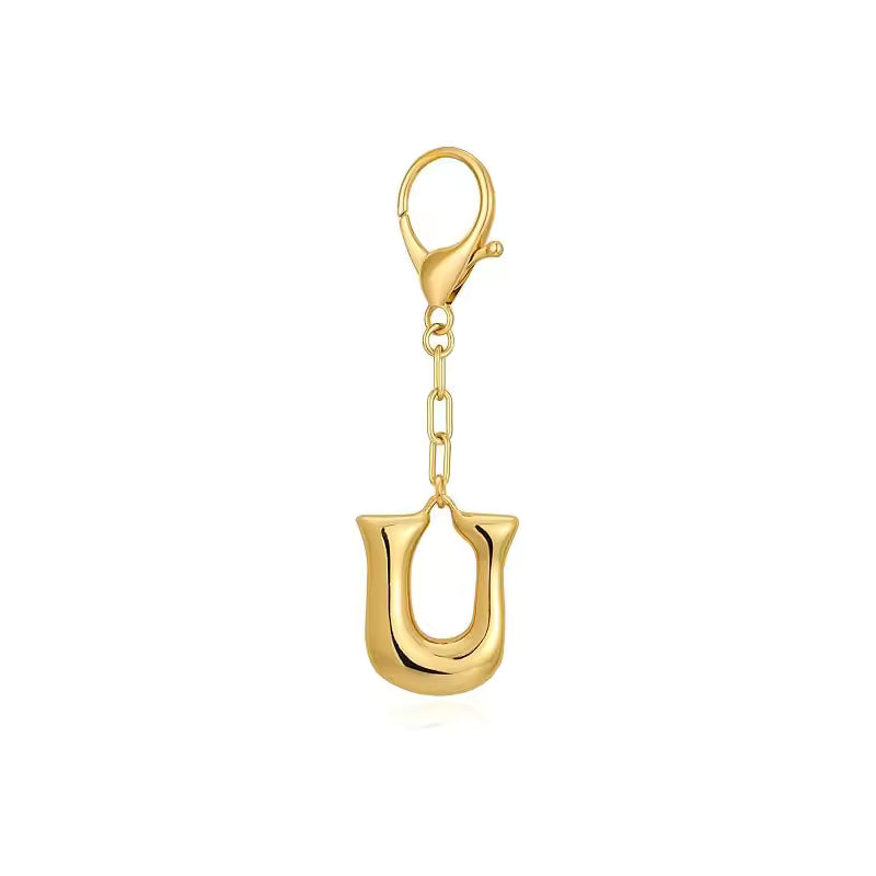Bubble Initial Letter - Bag Charm