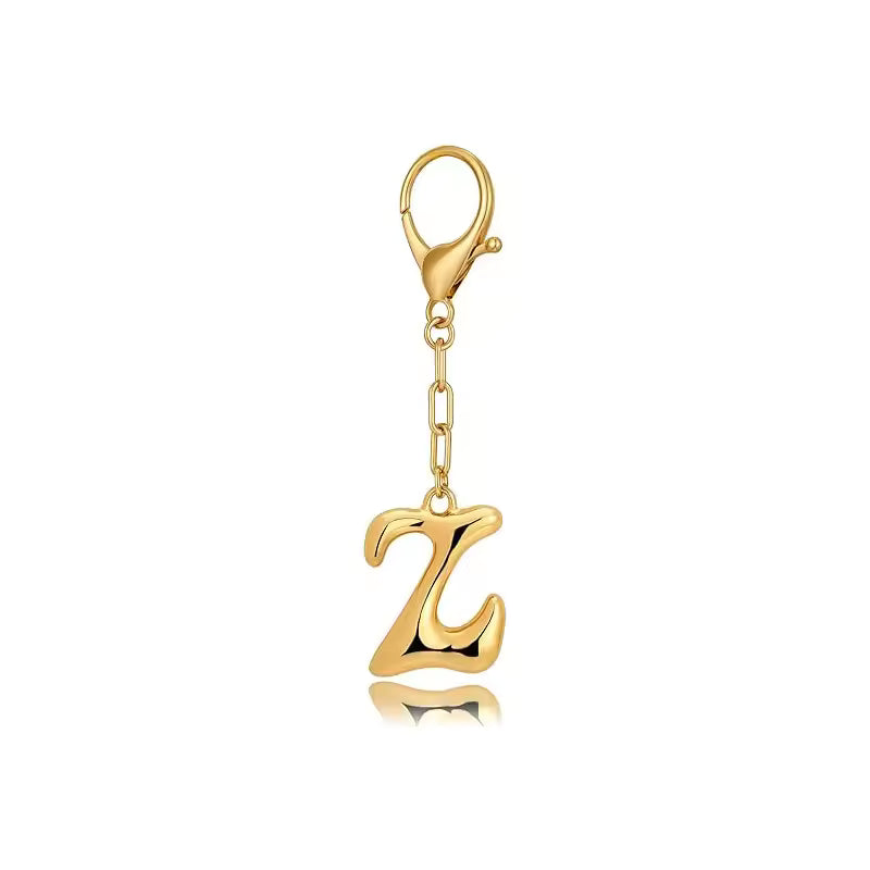 Bubble Initial Letter - Bag Charm