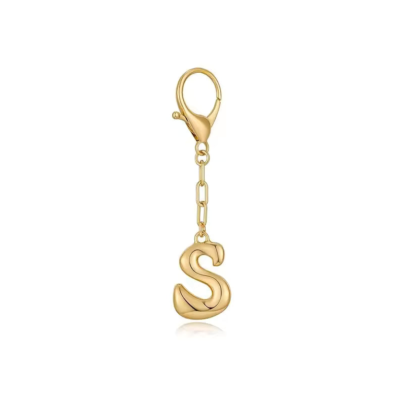 Bubble Initial Letter - Bag Charm