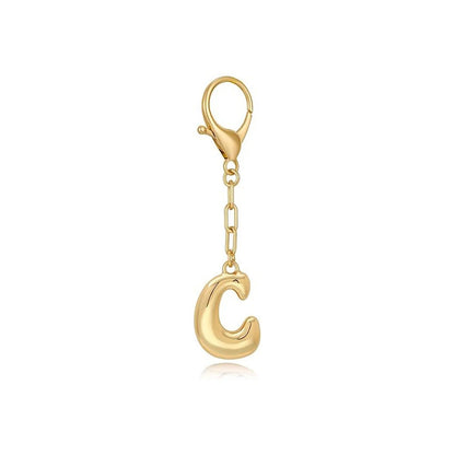 Bubble Initial Letter - Bag Charm