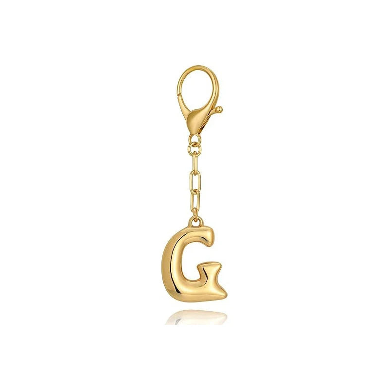 Bubble Initial Letter - Bag Charm