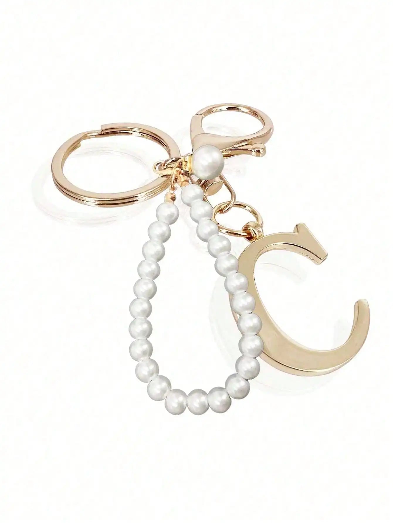 Pearl Initial Letter - Bag Charm
