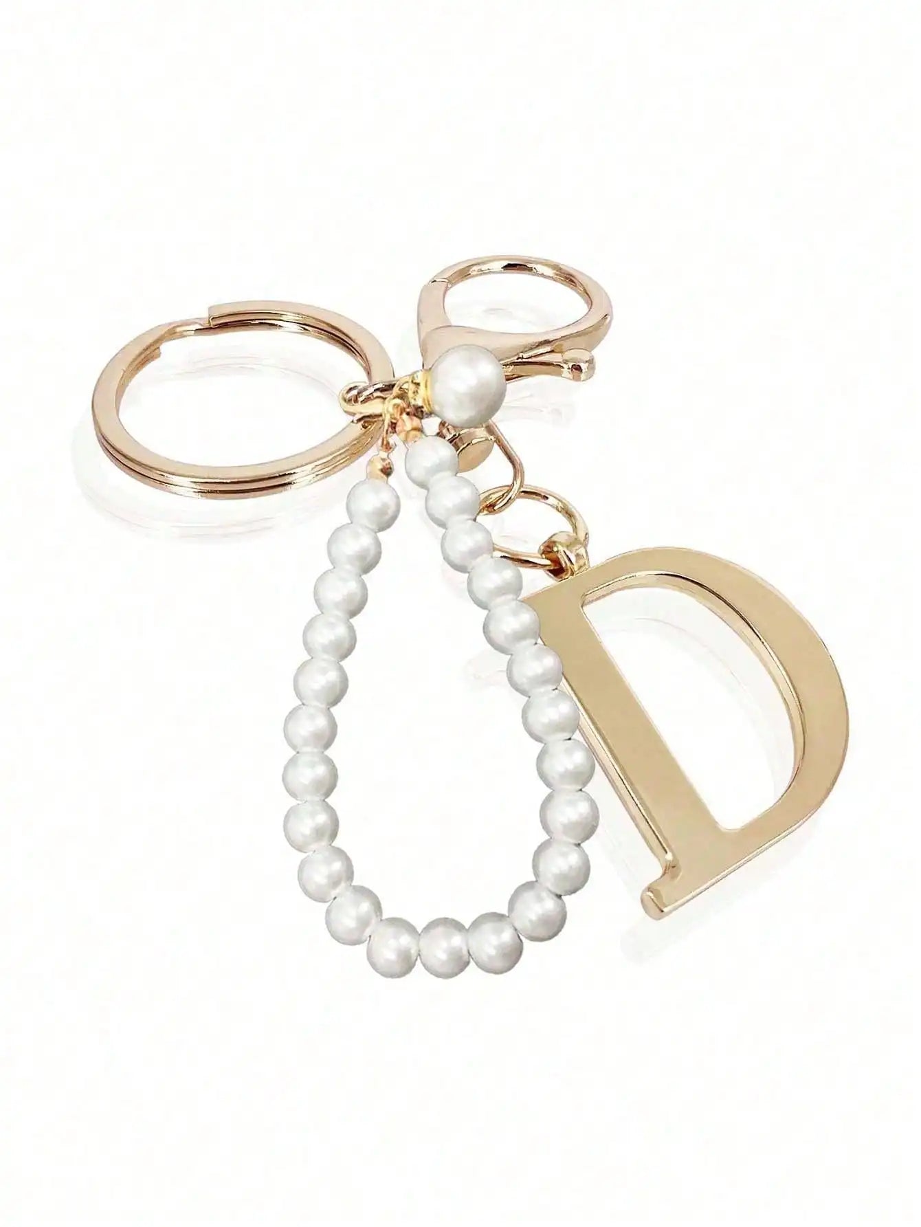 Pearl Initial Letter - Bag Charm