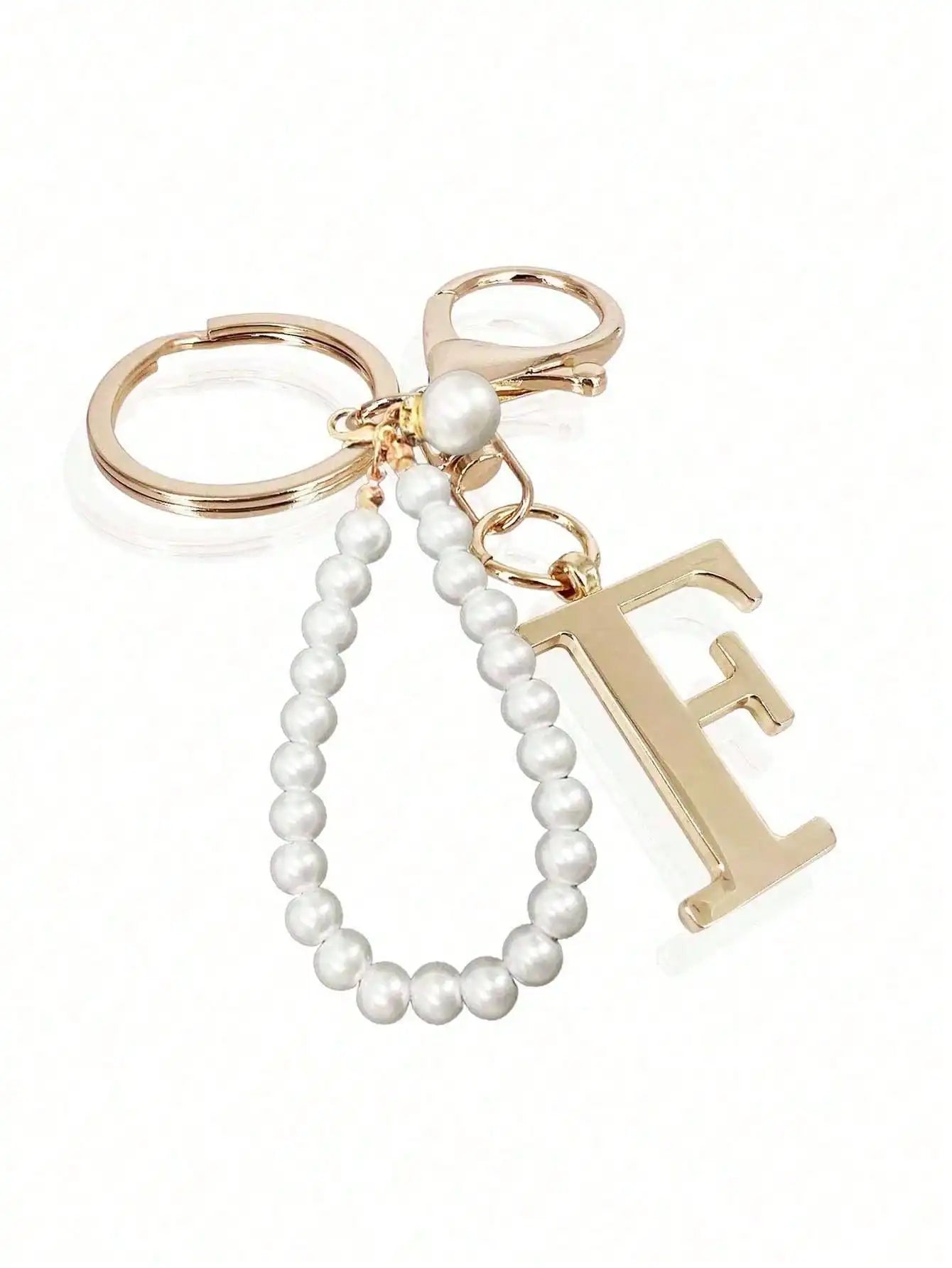 Pearl Initial Letter - Bag Charm