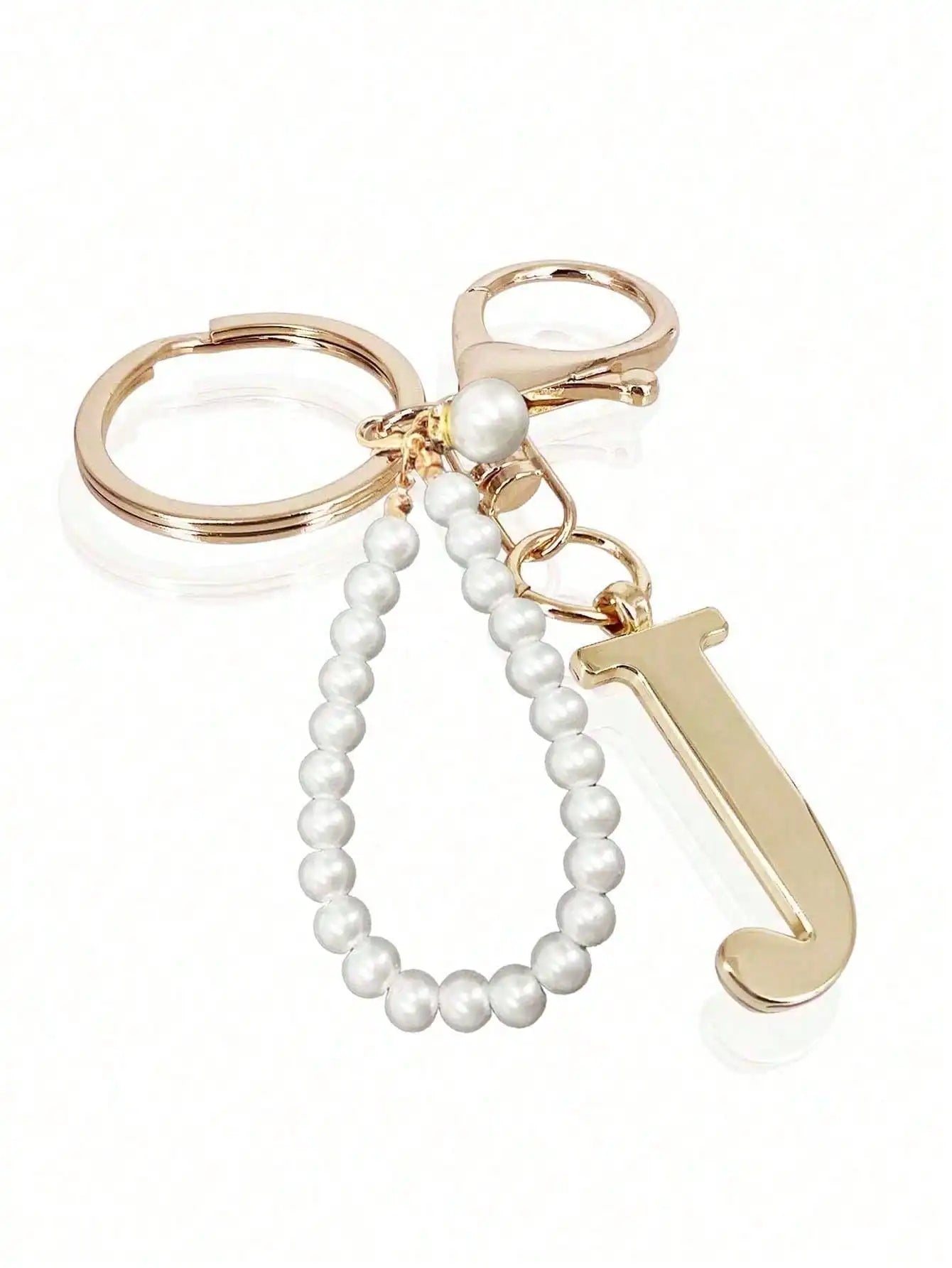 Pearl Initial Letter - Bag Charm