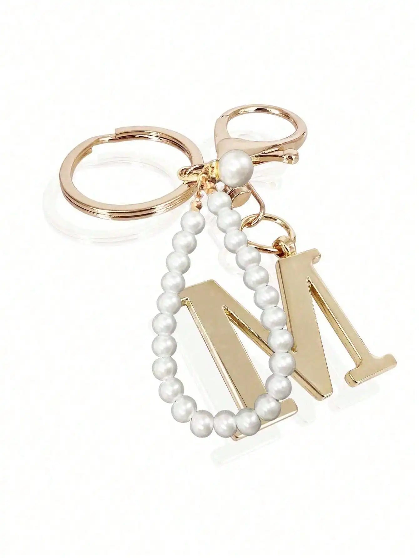 Pearl Initial Letter - Bag Charm