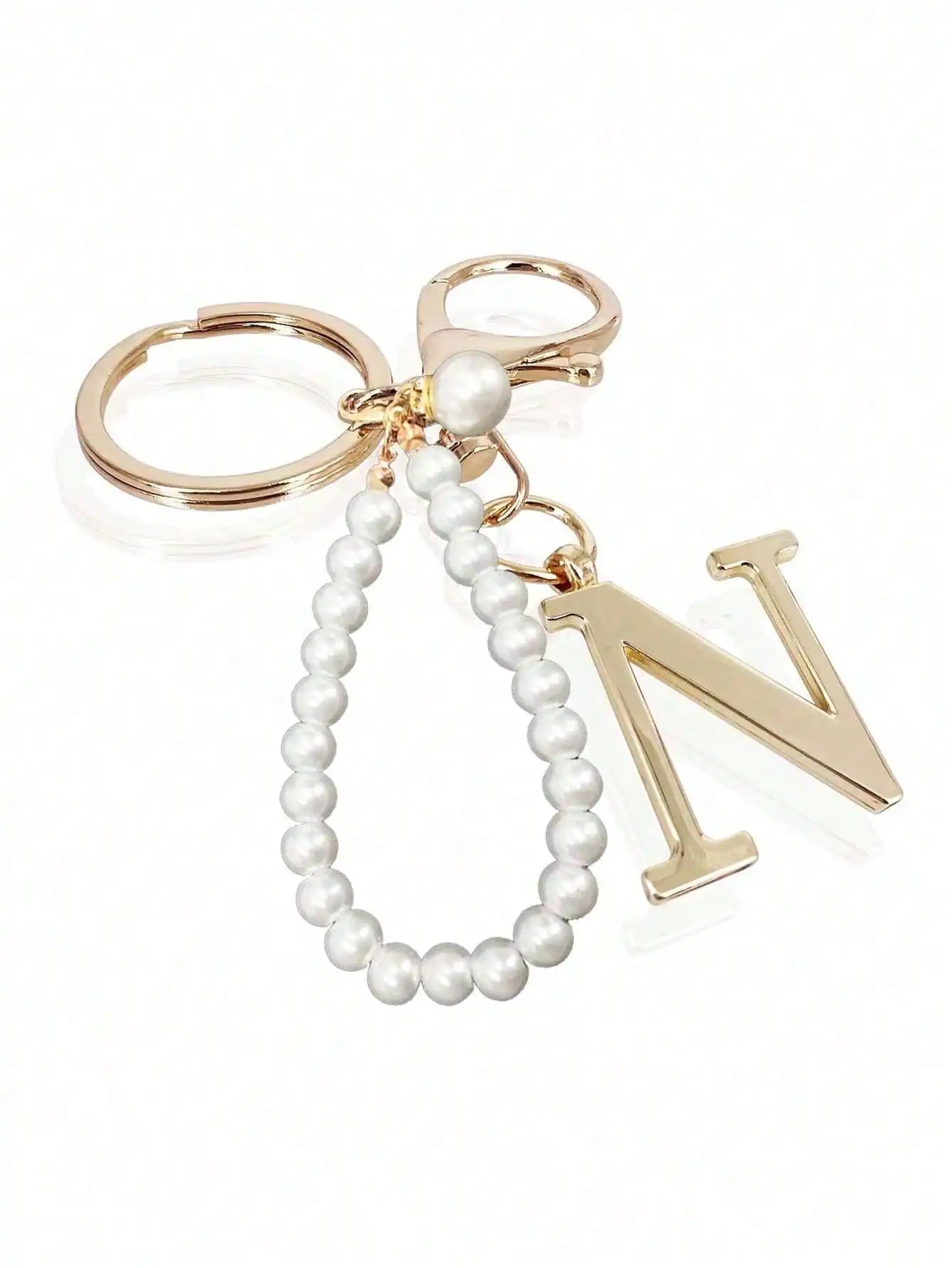 Pearl Initial Letter - Bag Charm