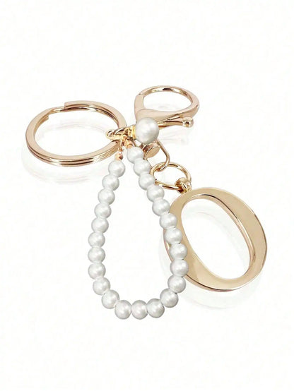 Pearl Initial Letter - Bag Charm