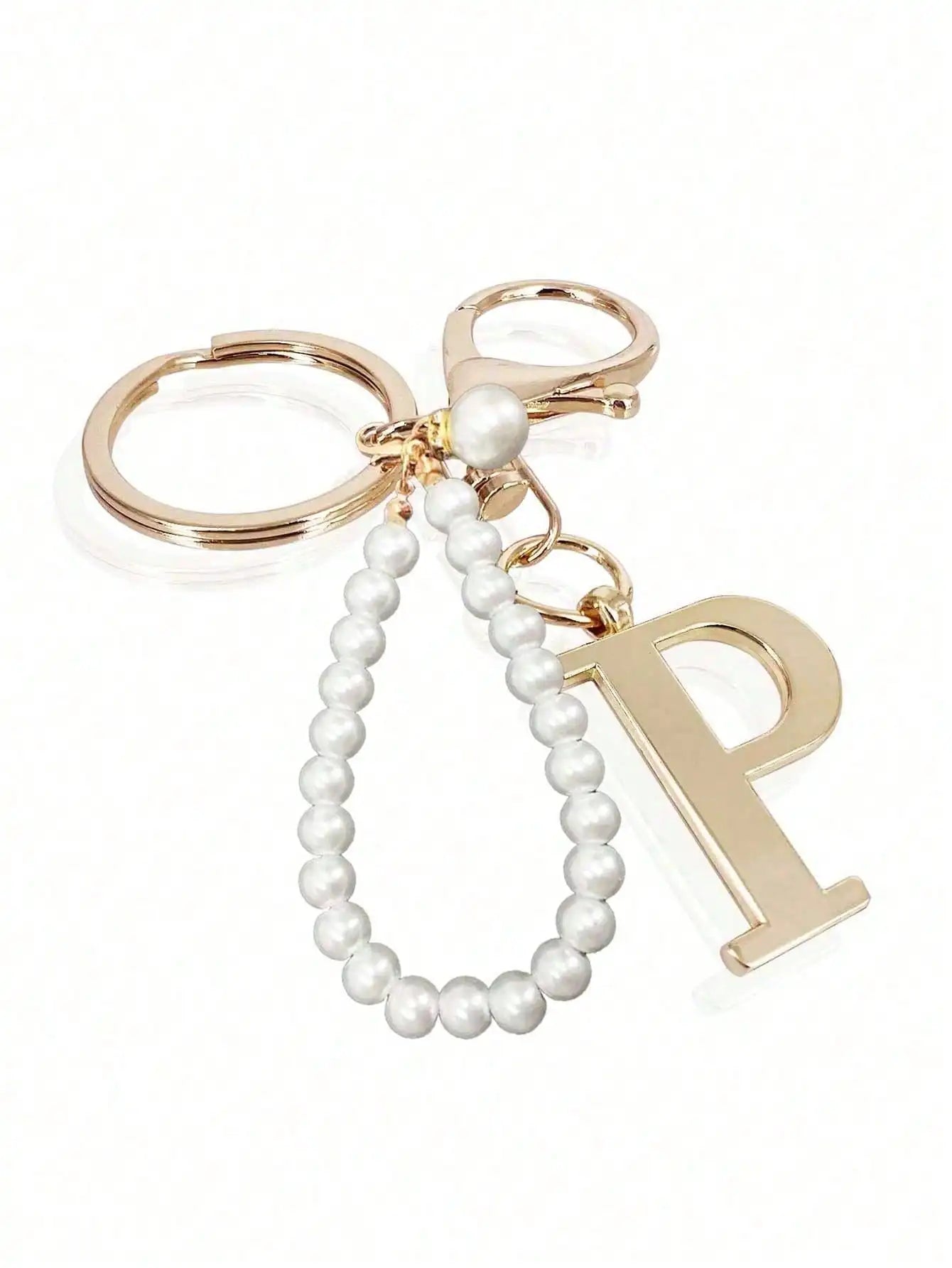 Pearl Initial Letter - Bag Charm