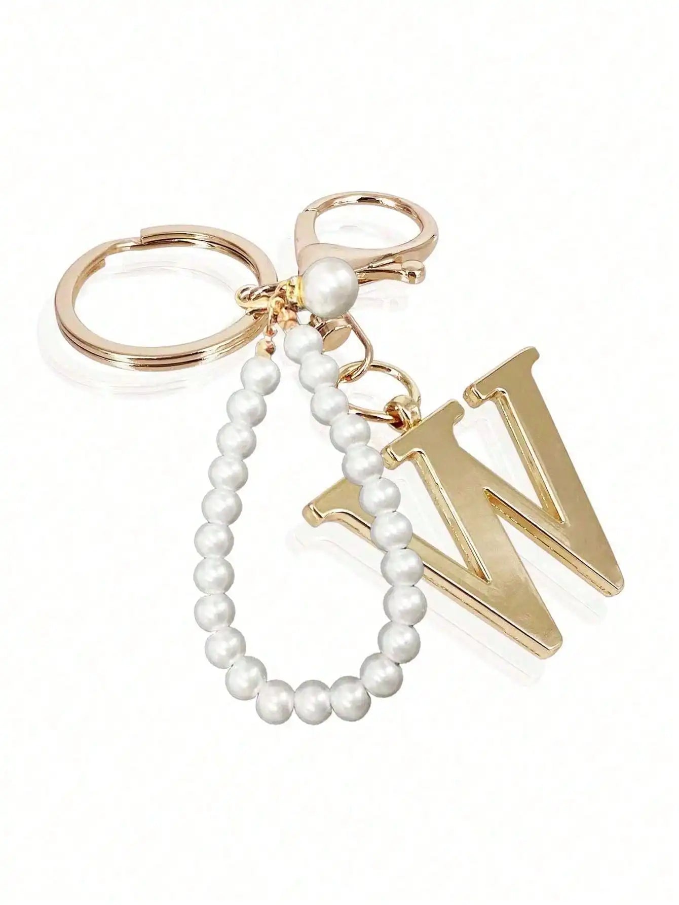 Pearl Initial Letter - Bag Charm